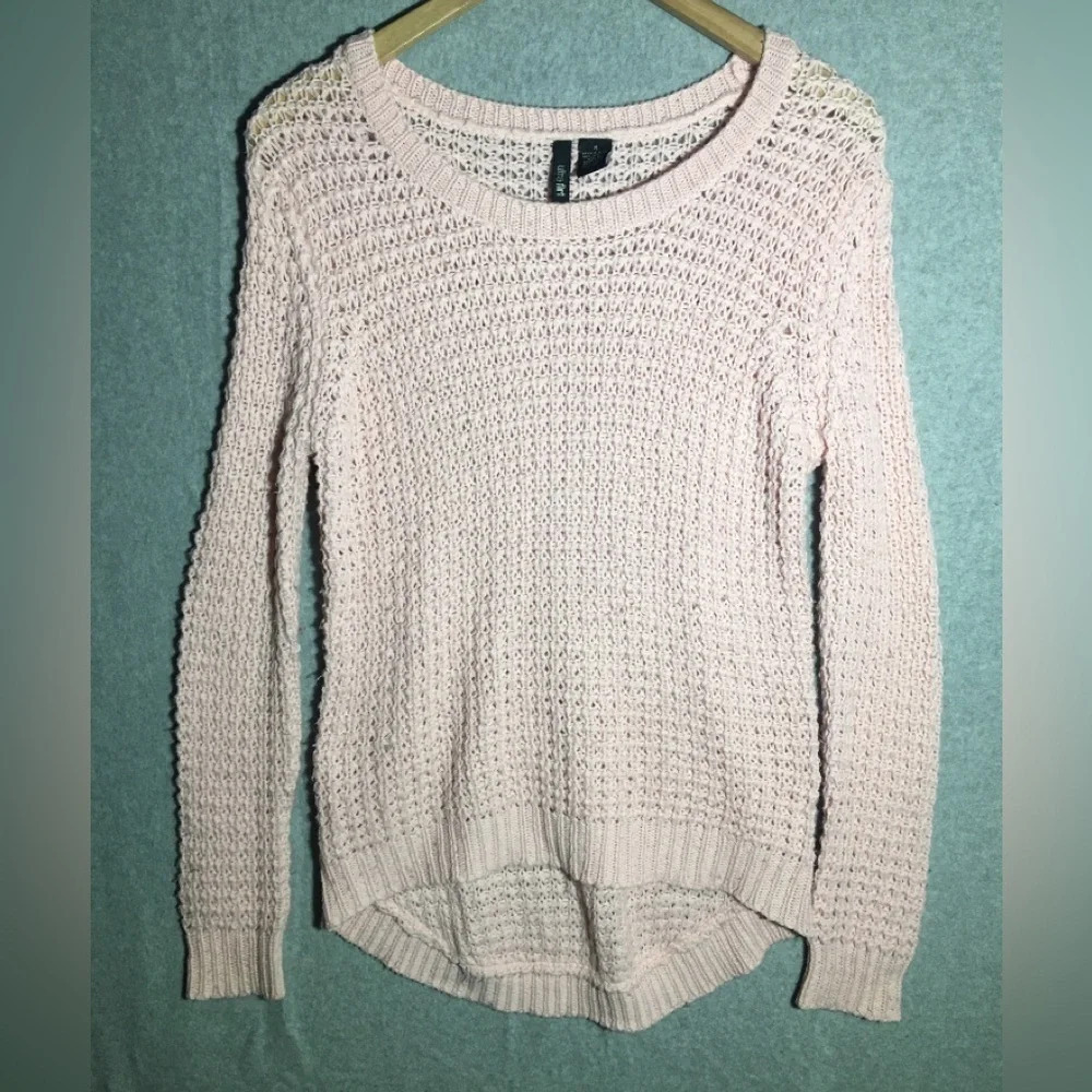 Womens Ultra Flirt Sweater Pink Knit Transitional Weather Casual Flattering
